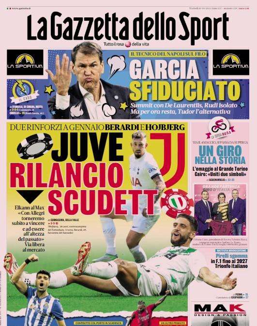 Gazzetta - Juve, rilancio scudetto