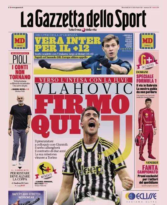 Gazzetta - Vlahovic, firmo qui