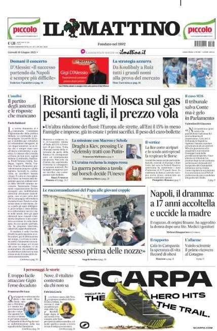 Il Mattino - Koulibaly e Ruiz alla prova del mercato
