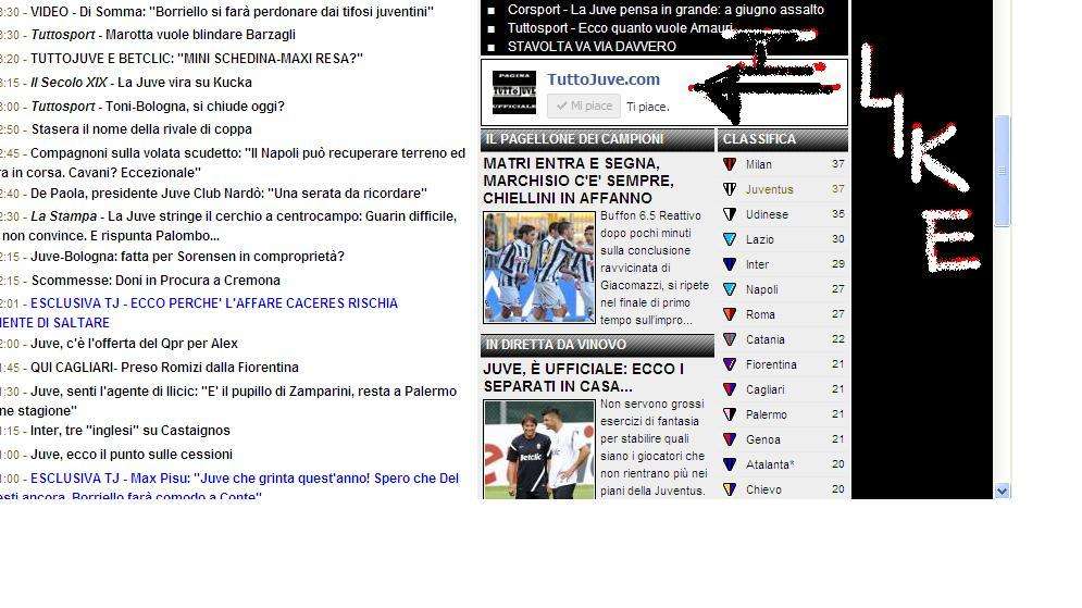 ABBIAMO BISOGNO DI VOI, AGGIUNGITI ALLA NOSTRA COMMUNITY SU FACEBOOK E DIFFONDI LA VERA JUVENTINITA'