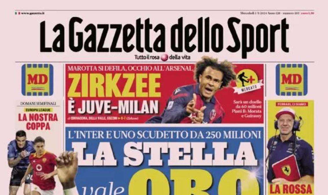 Gazzetta - Zirkzee è Juve-Milan