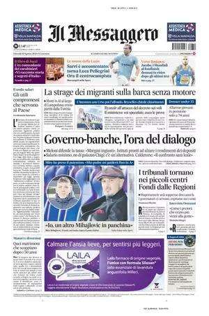 Il Messaggero - Sarri accontentato, torna Pellegrini