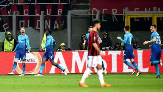 Europa League - L'Arsenal liquida il Milan in un tempo e vince 2-0