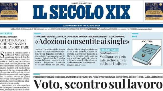 Il Secolo XIX - Spalletti non recupera Cambiaso 