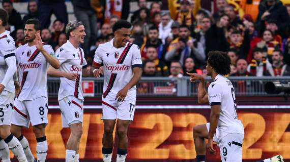 Serie A, il Bologna non si ferma più: 3-1 alla Roma e quarto posto blindato