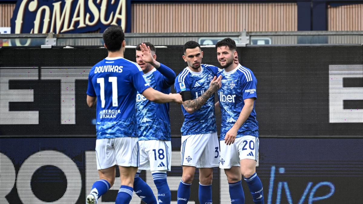 Como-Pisa 5-0. Manita dei lariani al Pisa. La classifica aggiornata