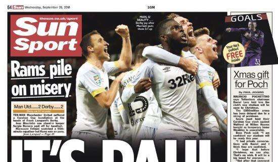 QUI MANCHESTER UNITED - Red Devils eliminati dal Derby County e ancora tensioni tra Mourinho e Pogba: i titoli dei quotidiani inglesi
