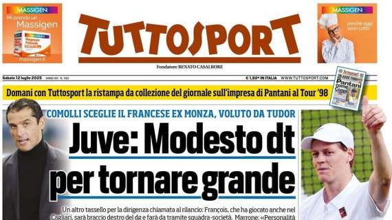 Tuttosport- Juve, Modesto dt per tornare grande