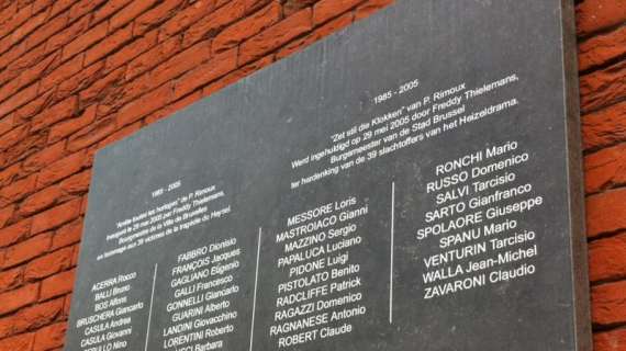 A Pesaro nasce la piazza intitolata alle vittime dell'Heysel 