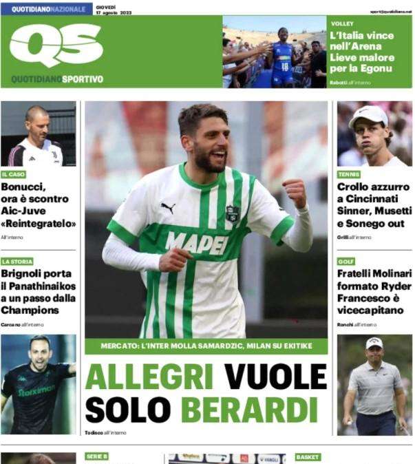 QS - Allegri vuole solo Berardi