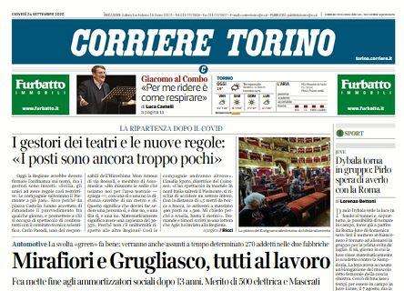 Corriere di Torino - Dybala punta l’Olimpico
