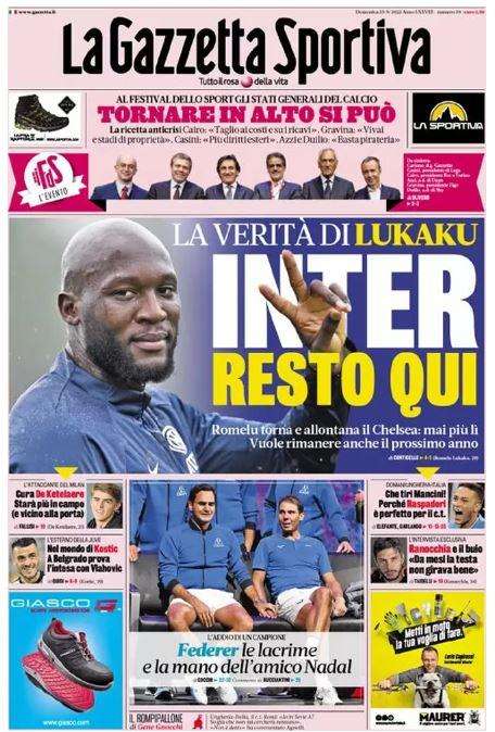 Gazzetta - Le verità di Lukaku 