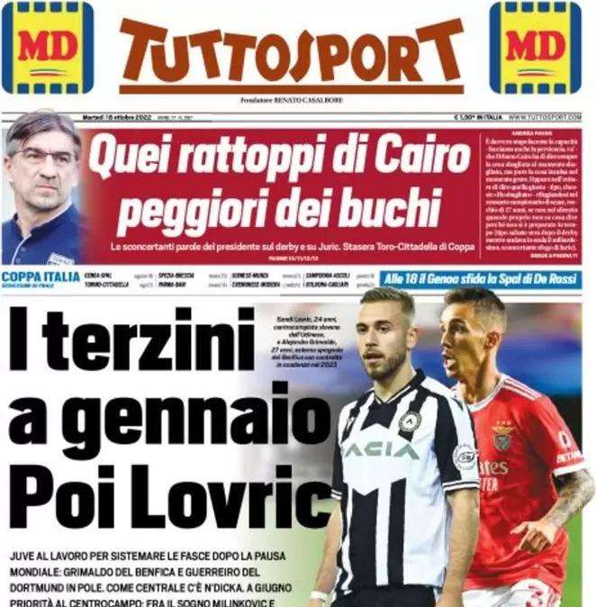 Tuttosport - I terzini e poi Lovric