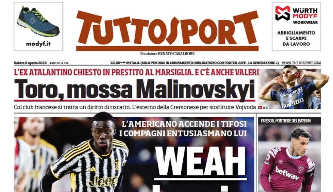 Tuttosport - Weah, la mia Juve loca, per mercoledì biglietti esauriti