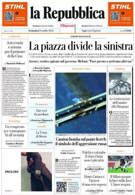 Repubblica - Il Milan spegna la luce sulla Juve 