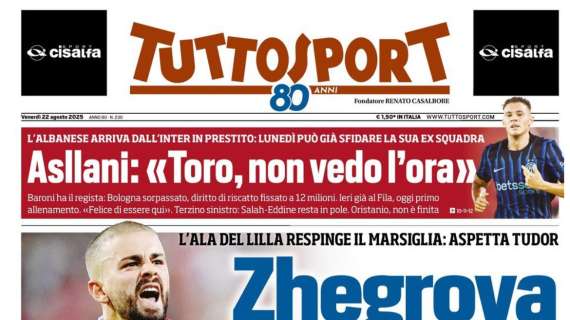 Tuttosport - Zhegrova solo Juve 