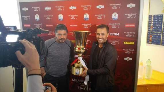 LIVE FOTOGALLERY - Cannavaro, Gattuso e Beretta con la Tim Cup