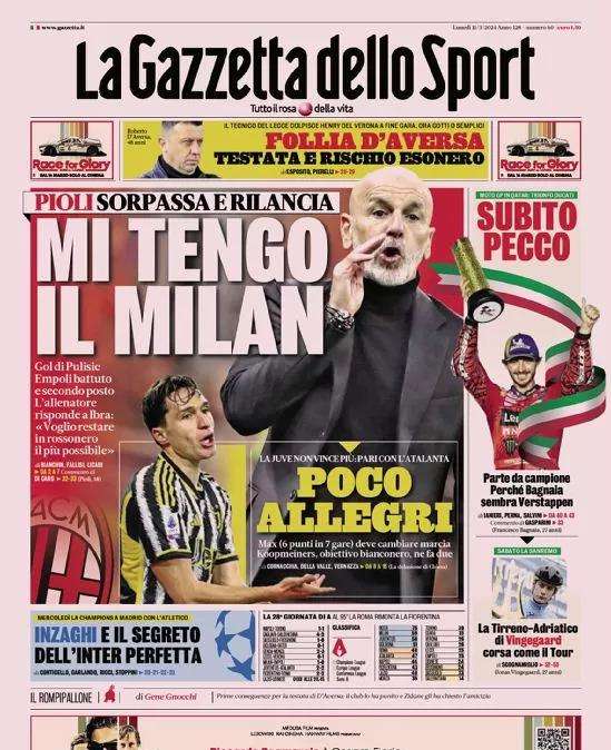 Gazzetta - Juve, poco Allegri