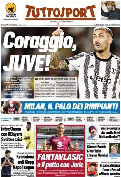 Tuttosport - Coraggio Juve 