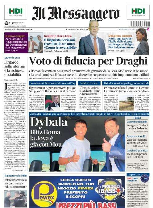 Il Messaggero - La Joya è con Mourinho