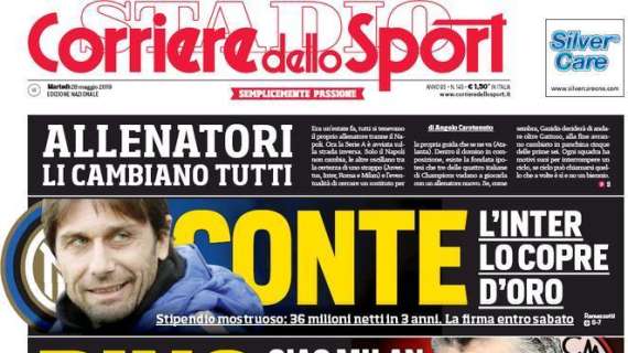 Corsport - L'Inter copre d'oro Conte. Gattuso si dimette. Gasp vuole un'altra Roma. Lotito tiene sotto scacco Inzaghi