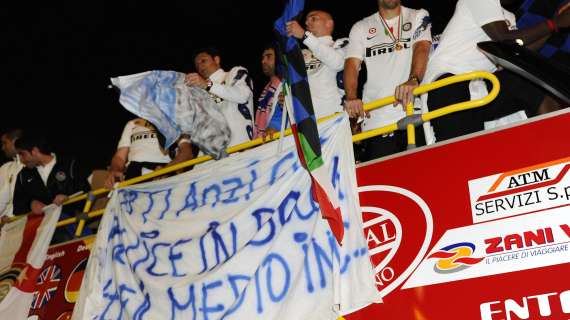 Inter, impara a vincere! Striscioni offensivi verso Totti, Roma, Milan e Juve