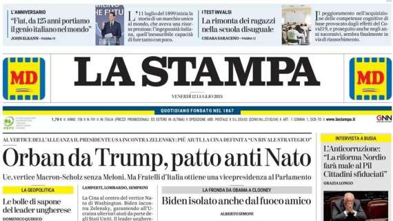 La Stampa - Blocco Juve 