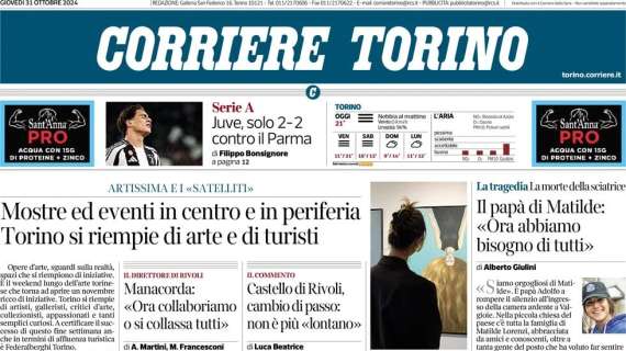 Corriere di Torino- La Juve sbanda 