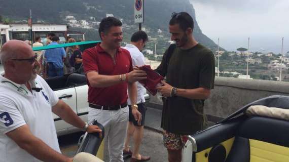 Bonucci a Capri: l'omaggio granata per il figlio Lorenzo
