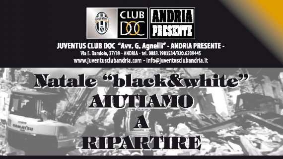 Iniziativa benefica dello Juventus Club Andria pro terremotati