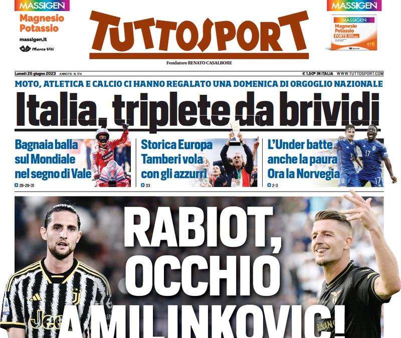 Tuttosport - Rabiot, occhio a Milinkovic