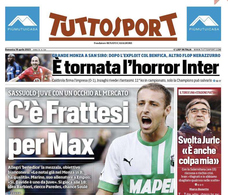 Tuttosport - C’è Frattesi per Max 