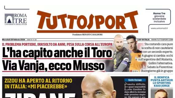 Tuttosport- Zidane fa sognare il popolo Juve e Arthur…