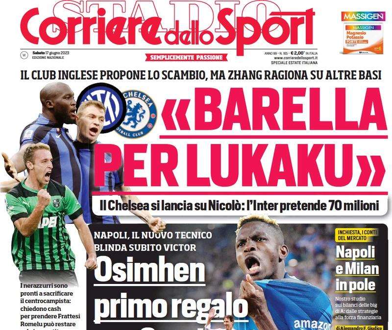 Corsport - Barella per Lukaku 