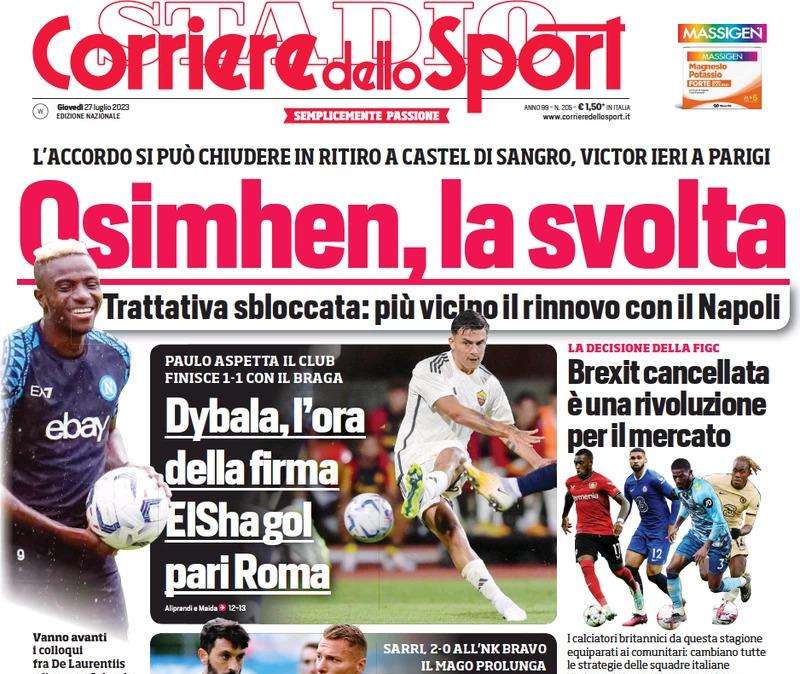 Corsport- Osimhen, la svolta 