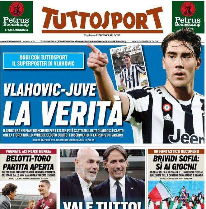 Tuttosport - Vlahovic e la Juve, la verità