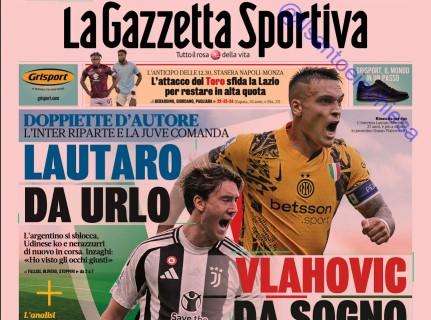 Gazzetta - Lautaro da urlo, Vlahovic da sogno