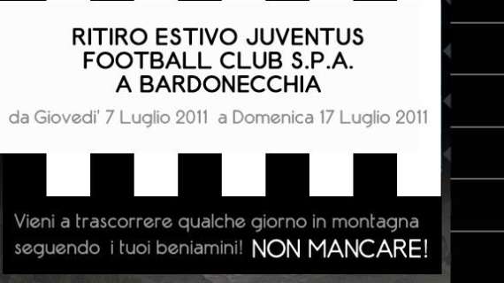 Bardonecchia, il programma del ritiro Juve: giovedì 1° allenamento. Allenamenti a 6 euro