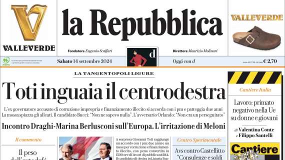 Repubblica - Nasce un’altra Juventus 