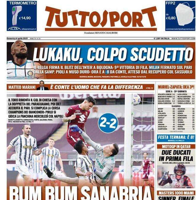 Tuttosport - Bum Bum Sanabria Juve, è allarme