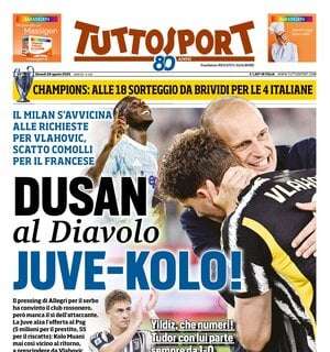 Tuttosport - Dusan al Diavolo, Juve-Kolo