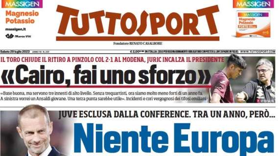 Tuttosport - Niente Europa ma per riaverla