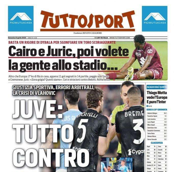 Tuttosport - Juve, tutto contro