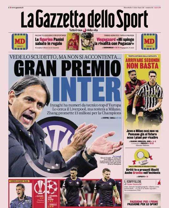 Gazzetta - Juve e Milan, arrivare secondi non basta 