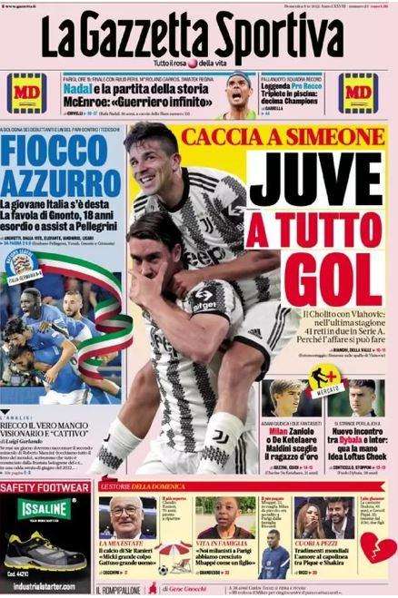 Gazzetta - Juve, caccia a Simeone