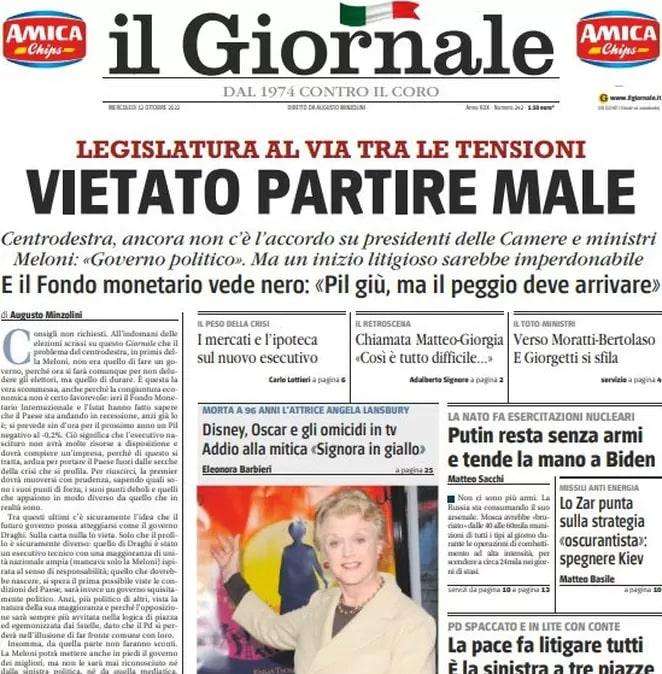 Il Giornale - Disastro Juve 