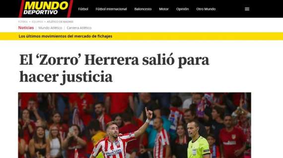 Mundo Deportivo - Herrera è entrato per fare giustizia 