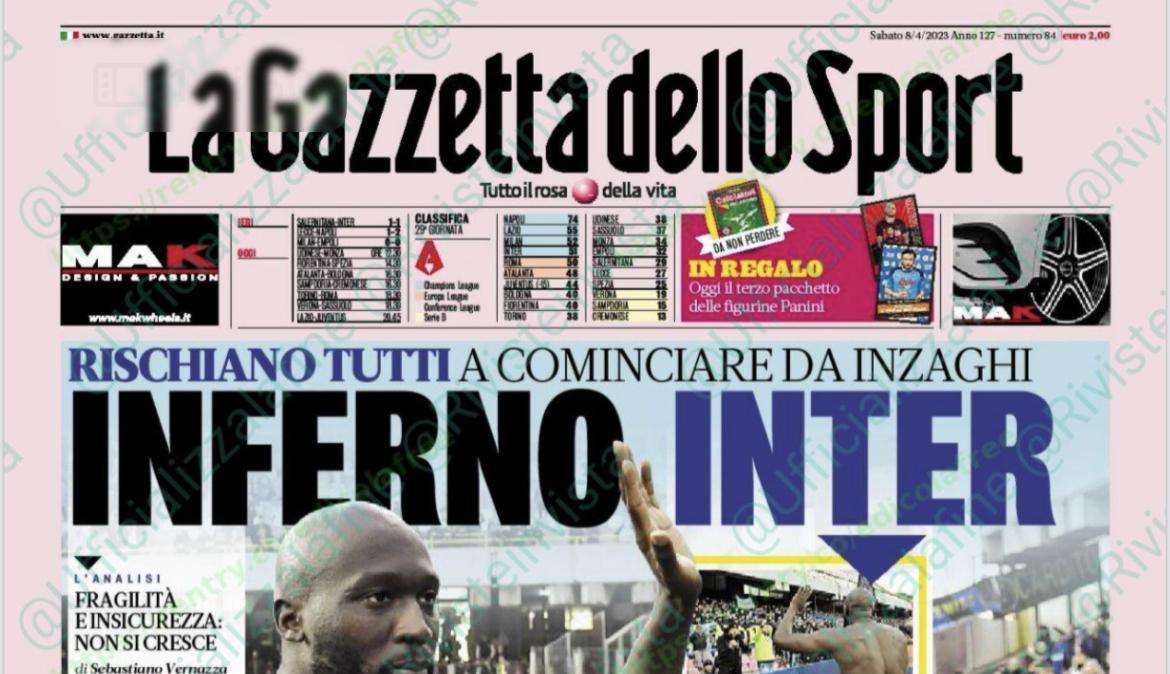 Gazzetta - Inferno Inter, Juve in missione per risalire