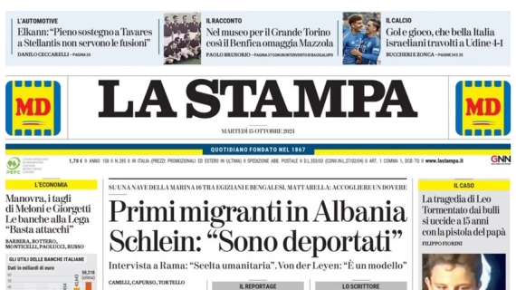 La Stampa - Gol e gioco, bella Italia