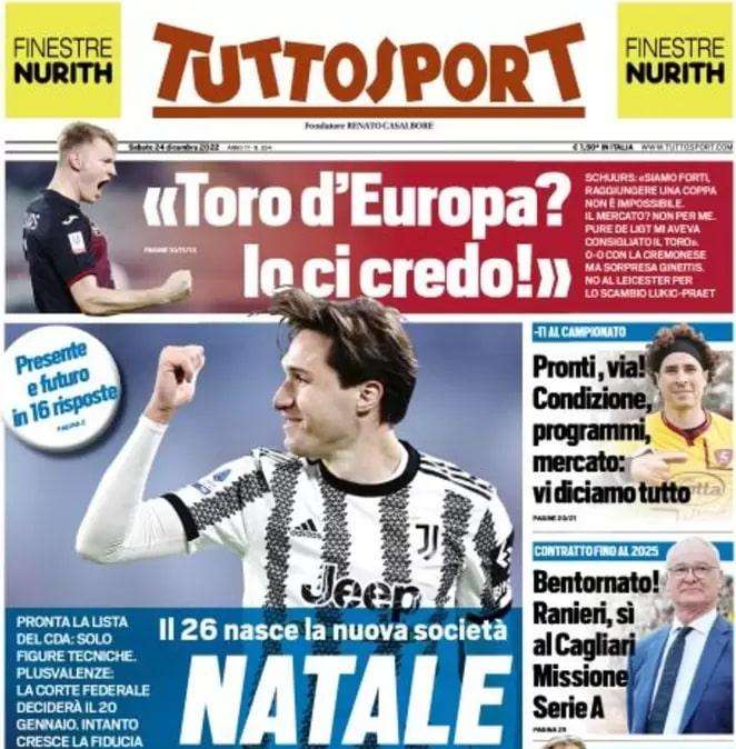 Tuttosport - Il 26 nasce la nuova società 